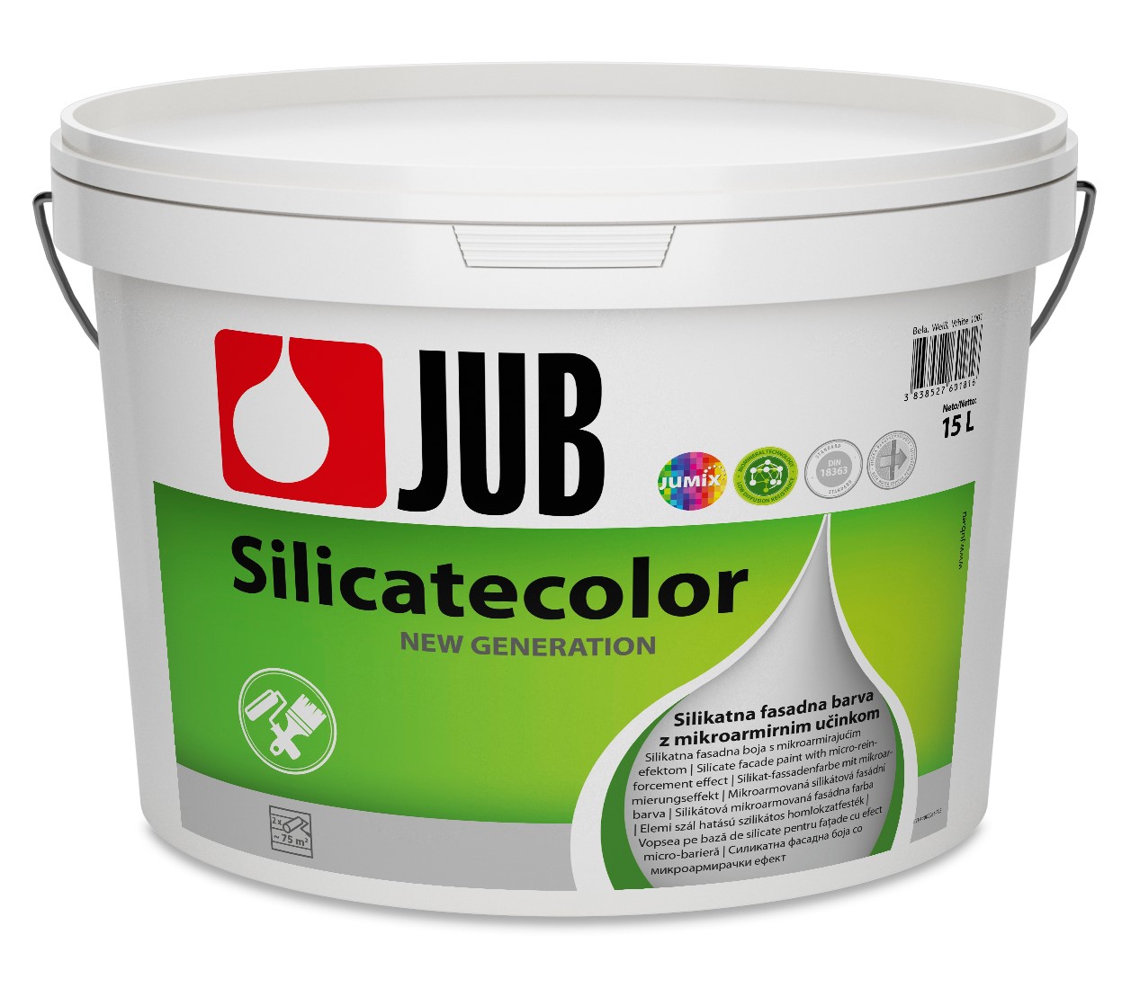 JUB SILICATECOLOR Mikroarmovaná silikátová fasádní barva