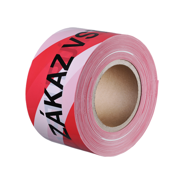 Den Braven bariérová páska 75mm x 250m červeno/bílá VSTUP ZAKÁZÁN