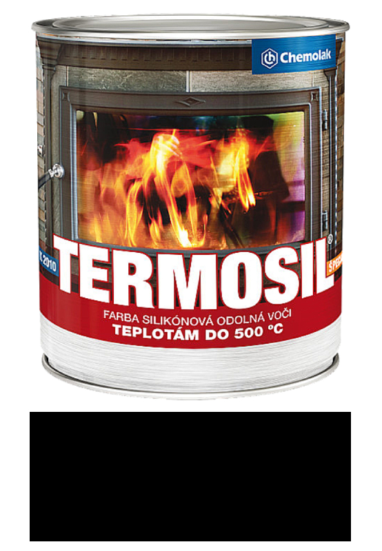 Chemolak K 2010 Termosil speciál černá - Silikonová barva odolná do 500°C 0,3l