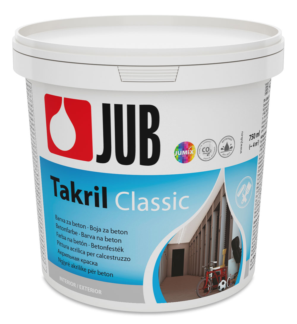 JUB Takril classic - bílá barva na beton 0,75l