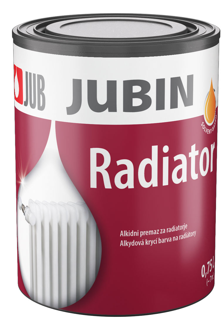 JUB JUBIN radiator 0,75 l bílá - alkydová krycí barva na radiátory