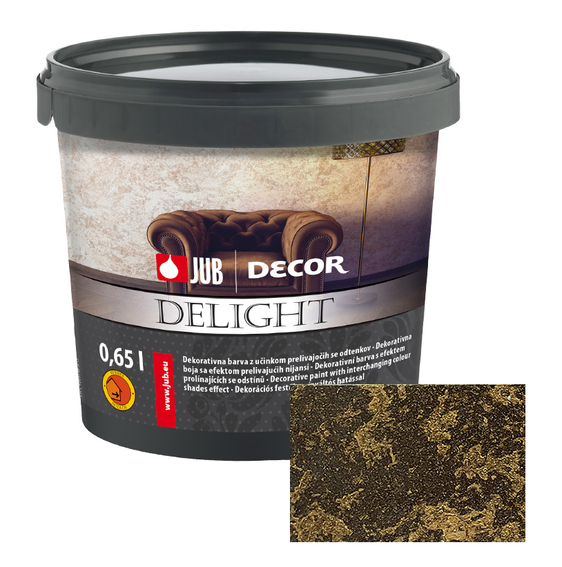 Dekorativní stěrka JUB Decor Delight Dark Gold 0,65L