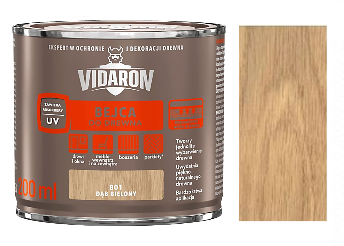 Vidaron mořidlo B01 Dub bělený 0,2L