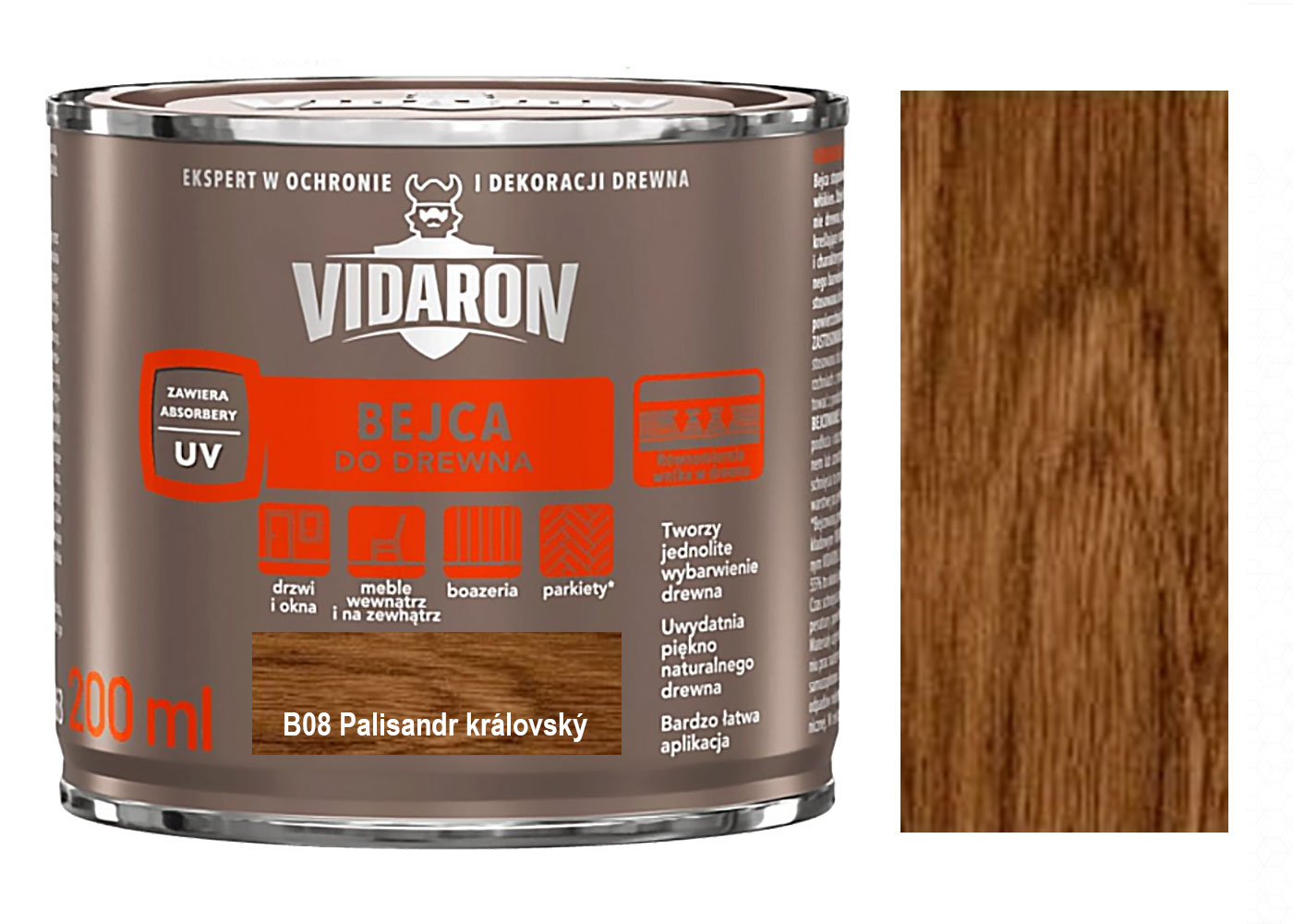 Vidaron mořidlo B08 Palisandr královský 0,2L