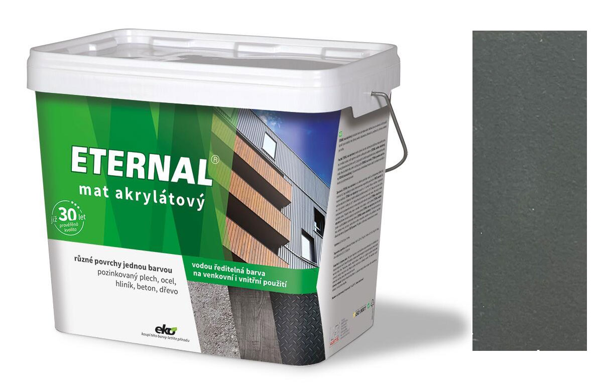 ETERNAL mat akrylátový 04 tmavě šedý antracit - 10kg