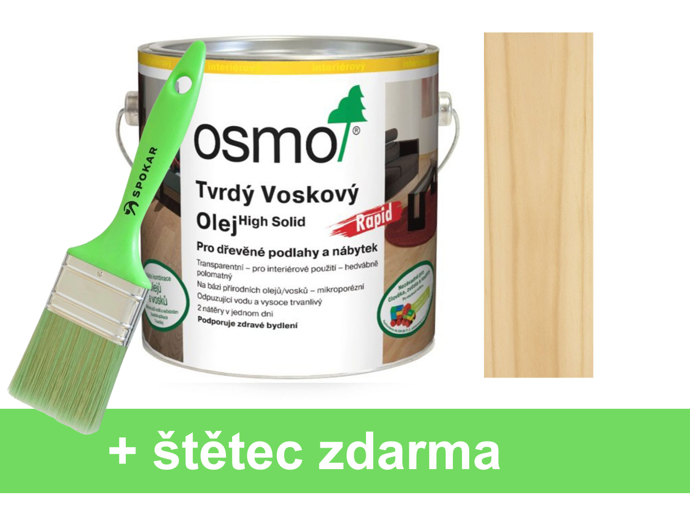 Osmo Tvrdý voskový olej Rapid 3262 bezbarvý matný