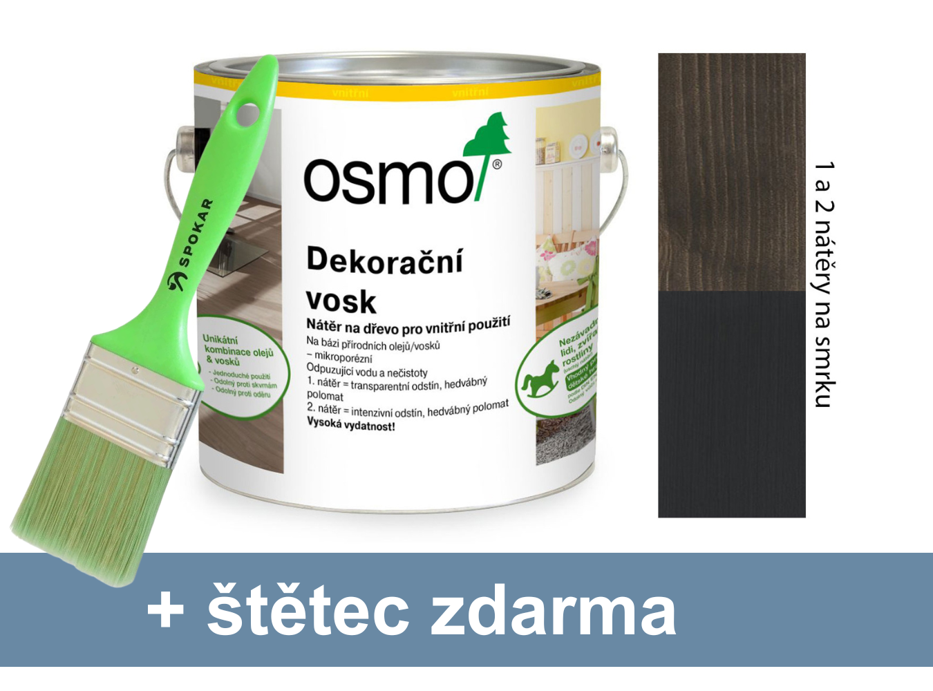 Osmo dekorační vosk - intenzivní odstíny 3169 černá