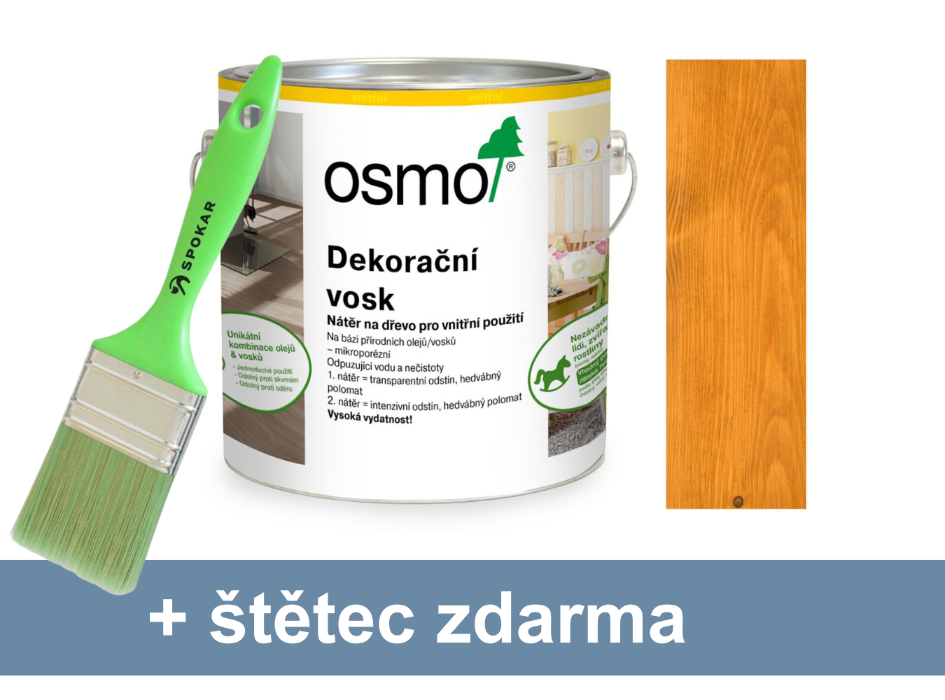 Osmo dekorační vosk - transparentní odstíny 3103 dub světlý