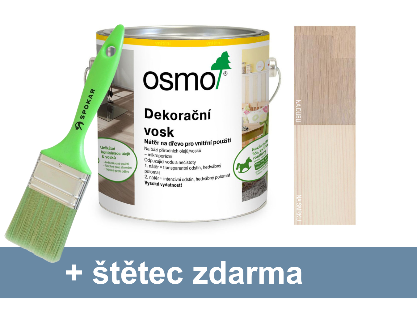 Osmo dekorační vosk - transparentní odstíny 3111 bílá