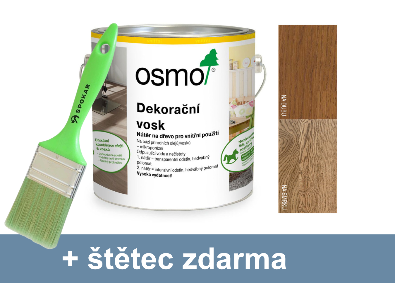 Osmo dekorační vosk - transparentní odstíny 3143 koňak