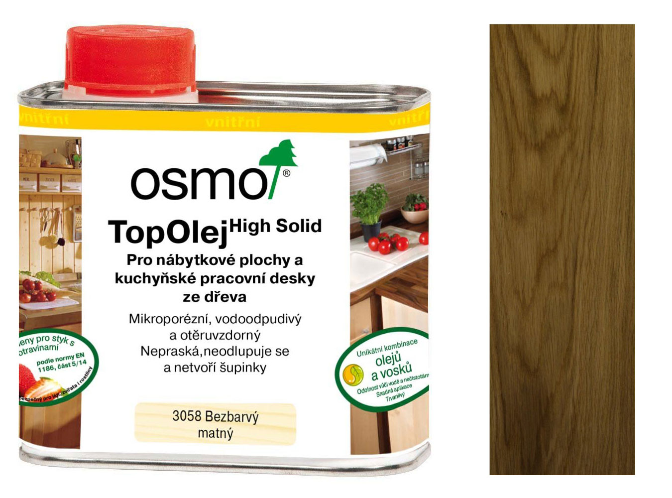 Osmo Top olej na kuchyňské a pracovní desky 3058 bezbarvý matný 0,5l