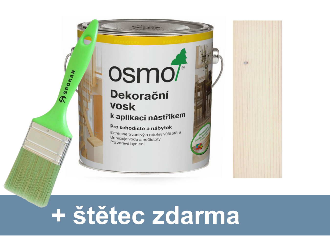 Osmo dekorační vosk k aplikaci stříkáním 3066 bílý transparentní 2,5l