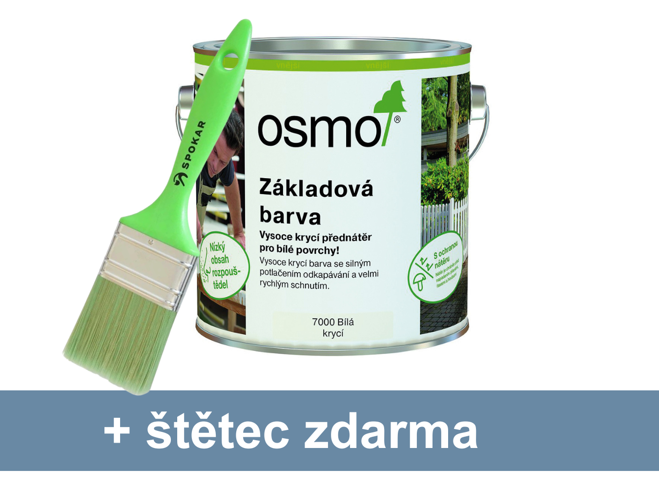 Osmo základová barva 7000 bílá krycí 2,5l
