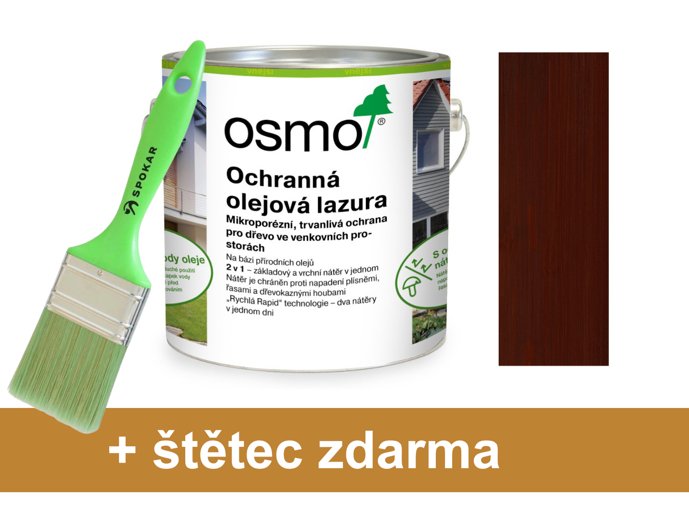 Osmo ochranná olejová lazura 703 mahagon 0,75l