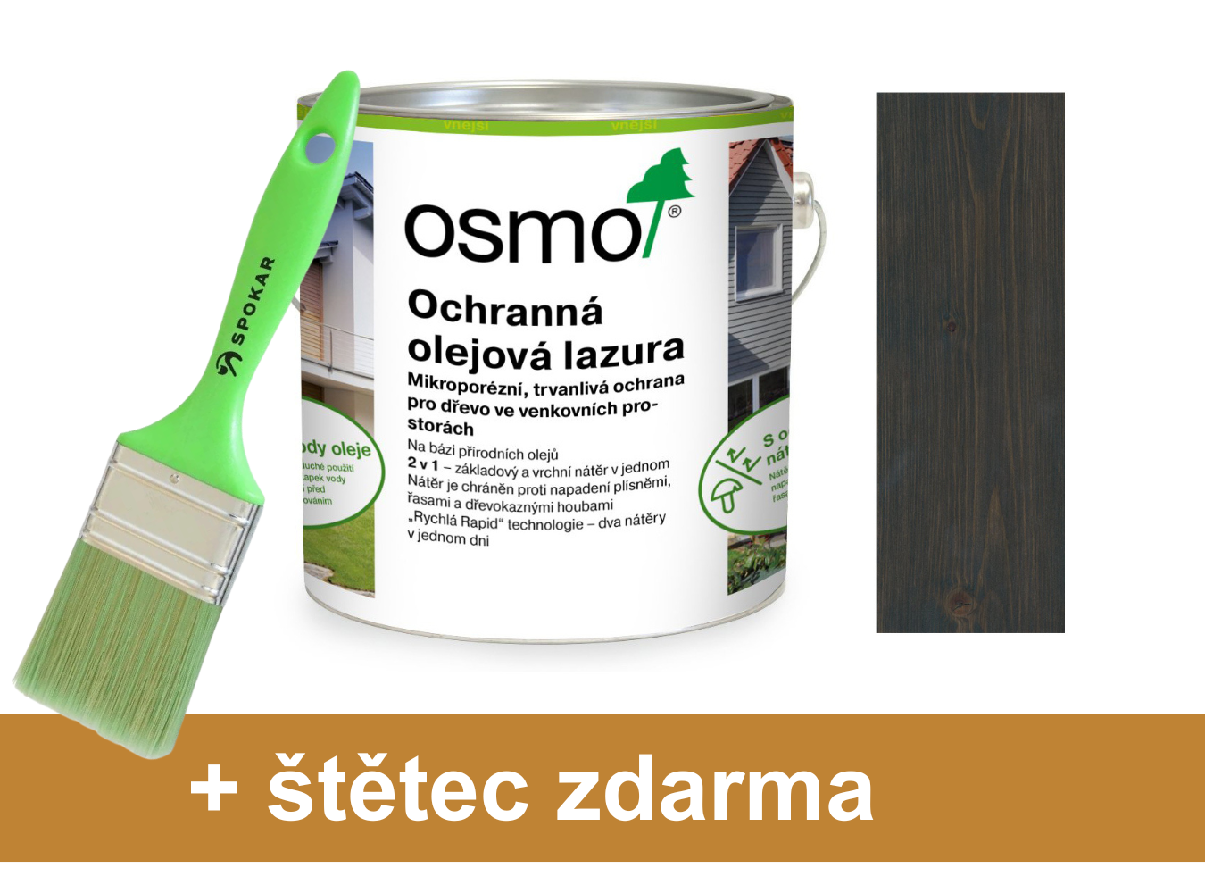 Osmo ochranná olejová lazura 907 křemenně šedá 0,75l