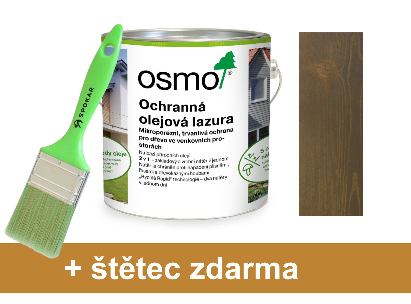 Osmo ochranná olejová lazura 726 šedá kůra