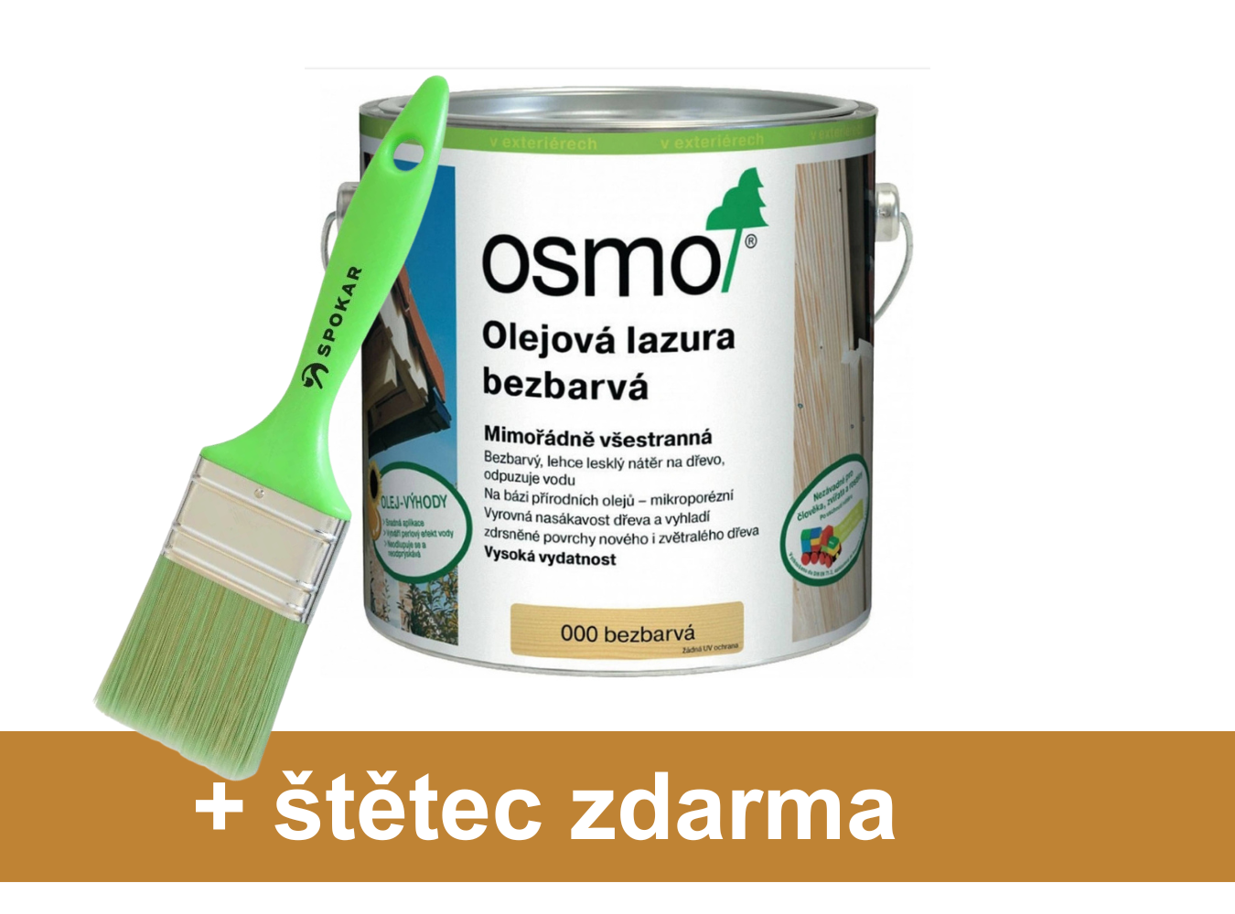 Osmo olejová lazura 000 bezbarvý hedvábný polomat