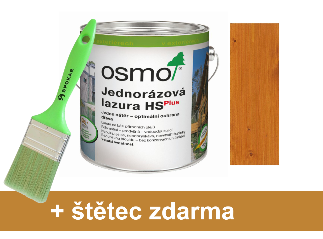 Osmo jednorázová lazua HS plus 9206 dub světlý 0,75l