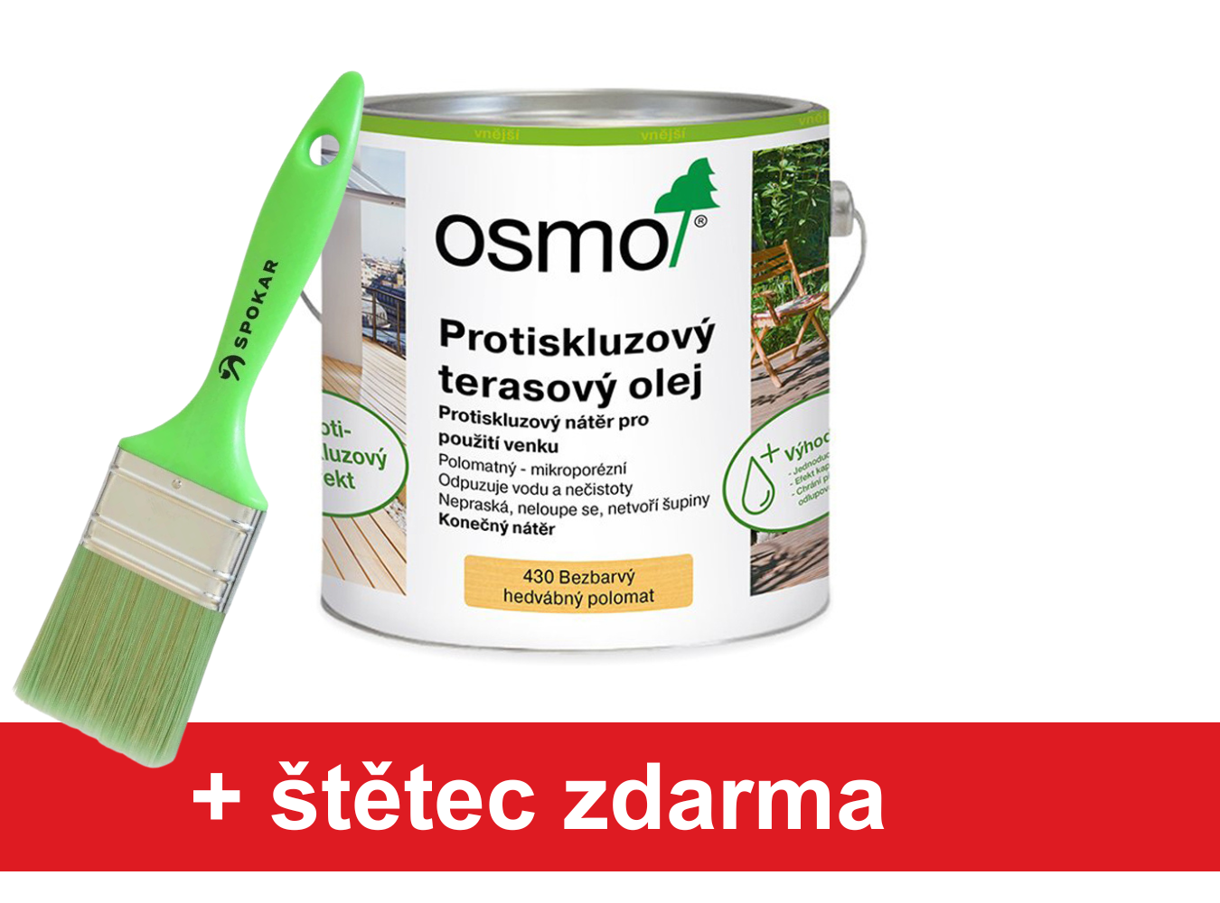 Osmo protiskluzový terasový olej 430 bezbarvý