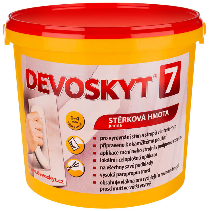 Devoskyt 7 - stěrka k vytváření nových povrchů omítek i lokálních oprav 9kg