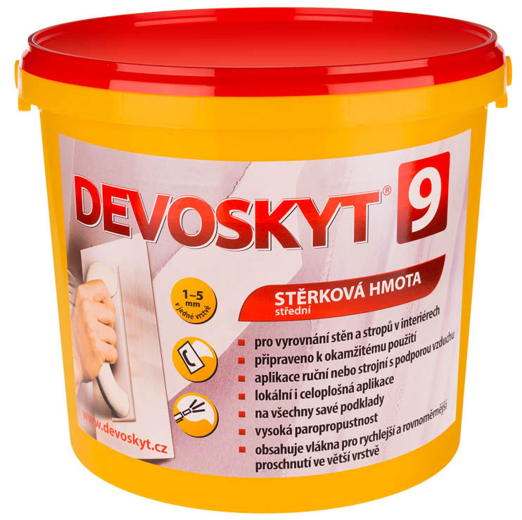 Devoskyt 9 - stěrka k vyrovnávání povrchů s velkými nerovnostmi 9kg