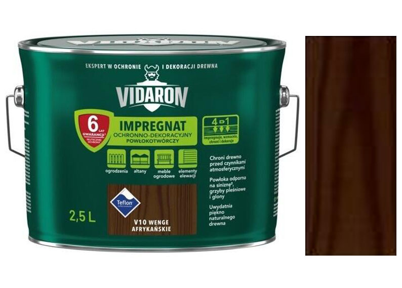 Vidaron Impregnat ochranná impregnační lazura na dřevo V10 Wenge africký 2,5l