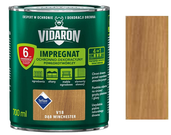 Vidaron Impregnat ochranná impregnační lazura na dřevo V18 Dub winchester 0,7l