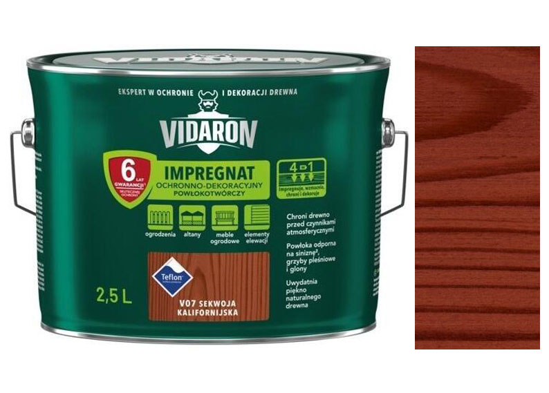 Vidaron Impregnat ochranná impregnační lazura na dřevo V07 Sekvoj kalifornská 2,5l