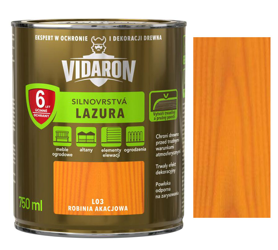 Vidaron silnovrstvá lazura L03 Trnovník akát 0,75l