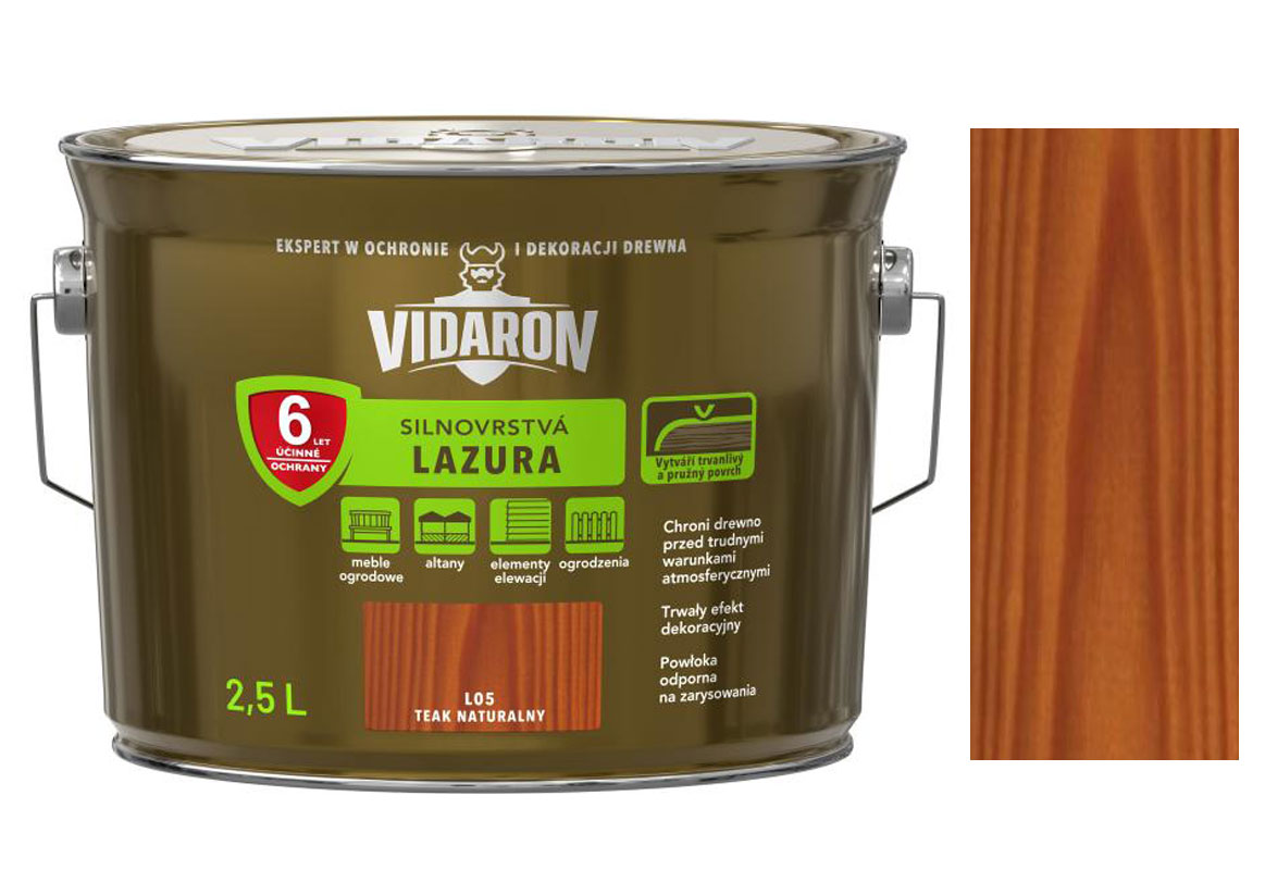 Vidaron silnovrstvá lazura L06 Mahagon americký 2,5l