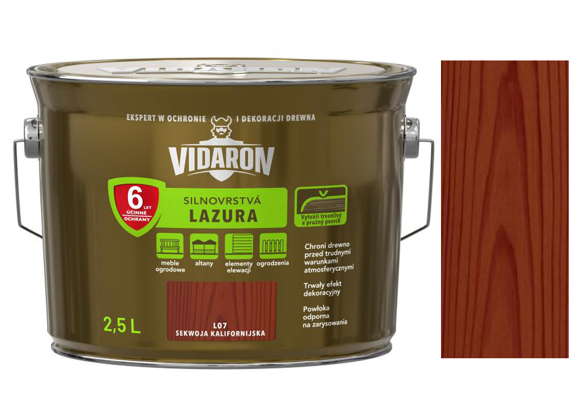 Vidaron silnovrstvá lazura L07 Sekvoj kalifornská 2,5l