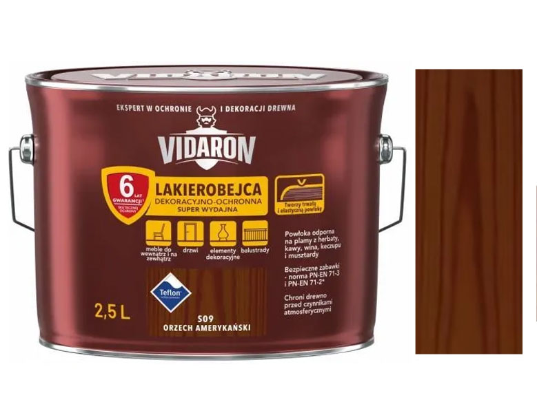 Vidaron silnovrstvá lazura super vydatná S09 Ořech americký 2,5l