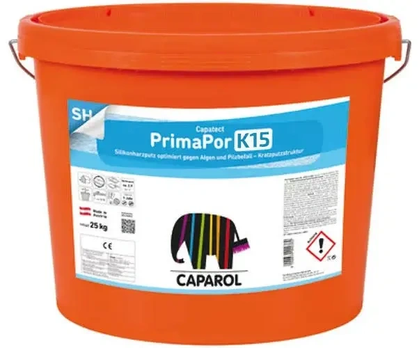 Caparol Capatect PrimaPor K15 – bílá silikonová fasádní omítka, 25 kg