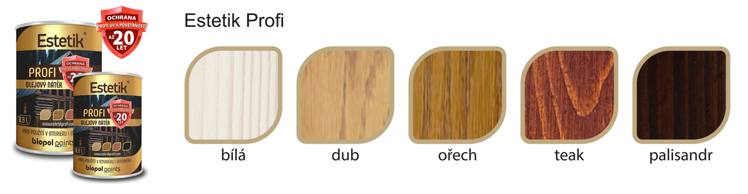 Estetik Profi olejová lazura - teak