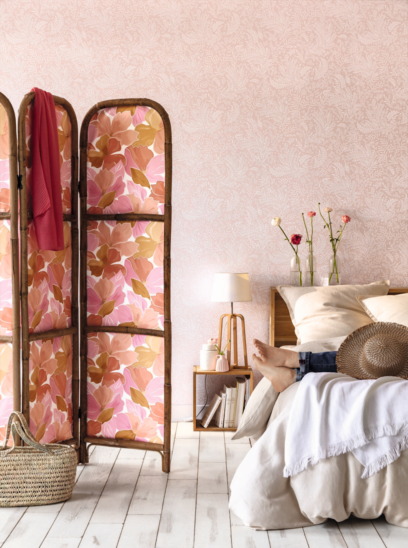 Vliesová tapeta na zeď Caselio 101884032 FLOWER POWER, 0,53 x 10,05 m