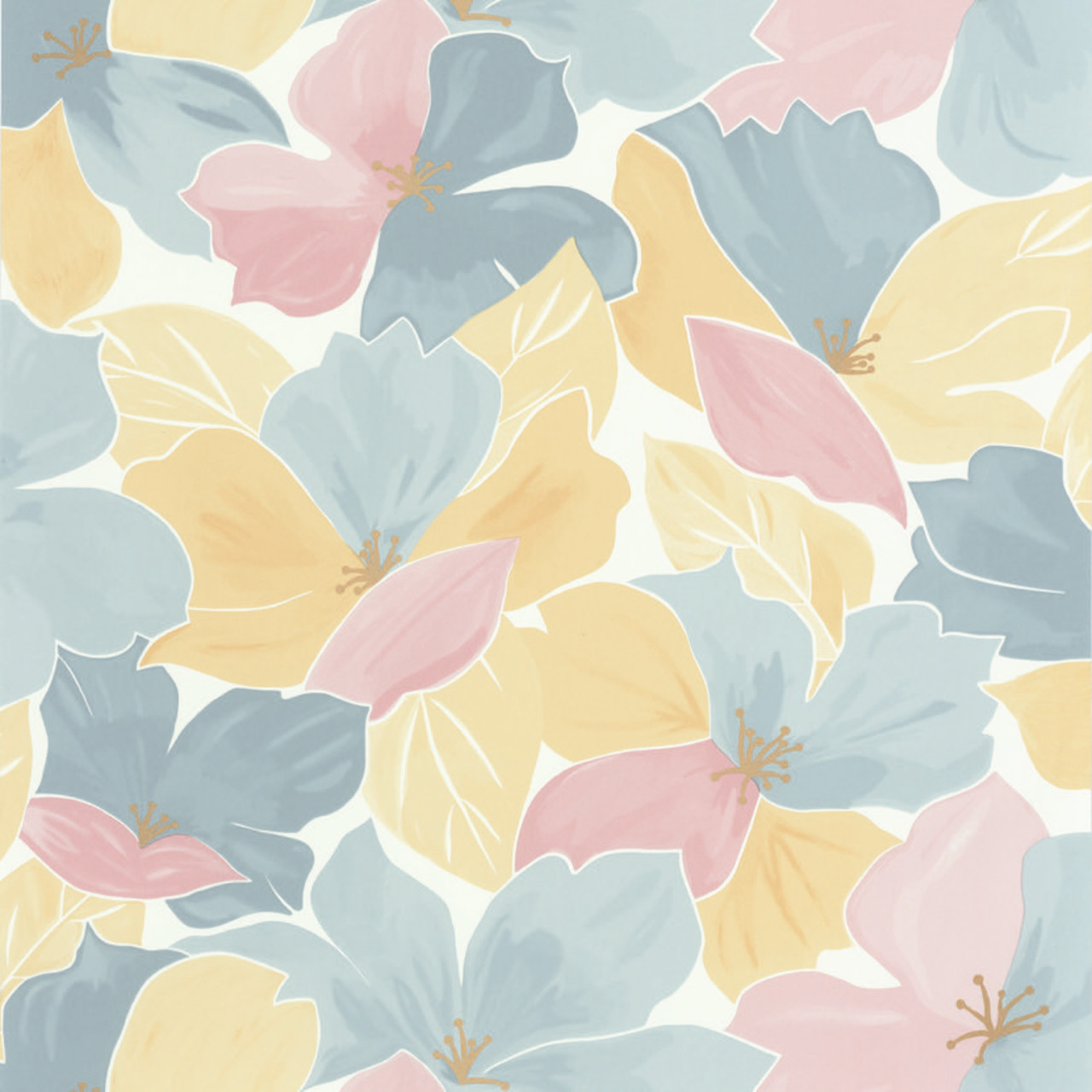 Vliesová tapeta na zeď Caselio 101886042 FLOWER POWER, 0,53 x 10,05 m