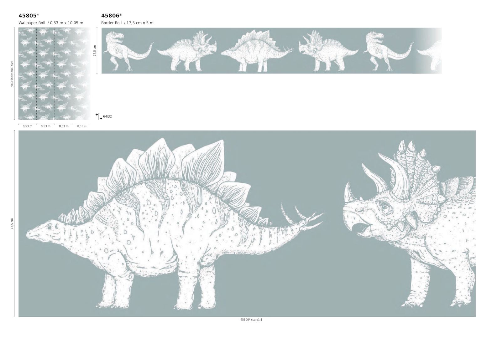 Vliesová bordura na zeď MA945806, 0,18 x 5 m