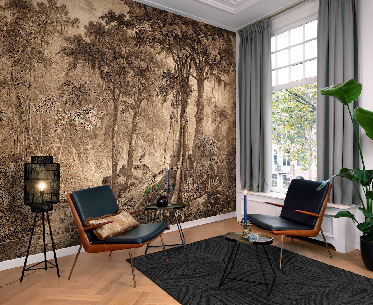 Vliesová fototapeta na zeď Rasch 543773, Magic Walls, 3,18 x 2,65 m, rytina pralesu