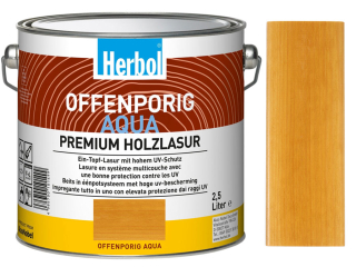 Vodou ředitelná lazura na dřevo HERBOL Offenporig Aqua - Tónovaný odstín