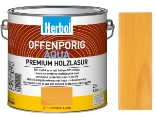 Vodou ředitelná lazura na dřevo HERBOL Offenporig Aqua - Tónovaný odstín