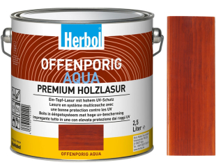 Vodou ředitelná lazura na dřevo HERBOL Offenporig Aqua - Tónovaný odstín