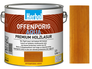 Vodou ředitelná lazura na dřevo HERBOL Offenporig Aqua - Tónovaný odstín