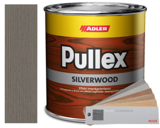 Adler Pullex Silverwood - efektní lazura na dřevo, hliníková šedá (Graualuminium)