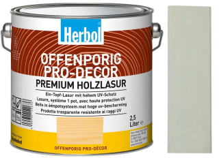 Lazura na dřevo HERBOL Offenporig Pro-Decor - Tónovaný odstín, pastelové odstíny