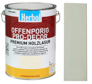 Lazura na dřevo HERBOL Offenporig Pro-Decor - Tónovaný odstín, pastelové odstíny