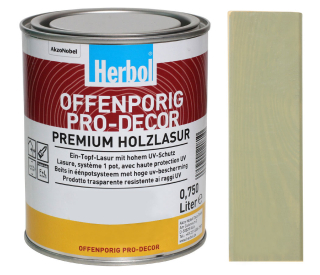 Lazura na dřevo HERBOL Offenporig Pro-Decor - Tónovaný odstín, pastelové odstíny