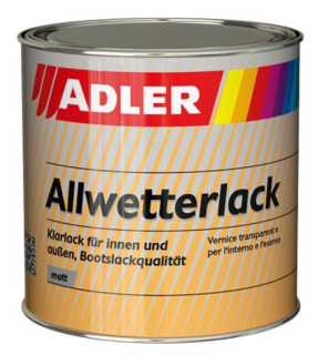 Adler Allwetterlack matná - Tranparentní rozpouštědlový lak z umělé pryskyřice