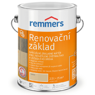 REMMERS renovační základ - Vodou ředitelný základ na renovaci zašedlého dřeva 2,5L