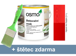 Osmo dekorační vosk - intenzivní odstíny 3104 červená ca. RAL 3000 0,375l