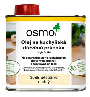 Osmo olej na dřevěná kuchyňská prkénka 3099 bezbarvý matný 0,5l